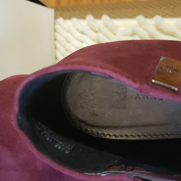 Anne Klein Wine Booties 8.5 Wedge - Picture 6 of 7